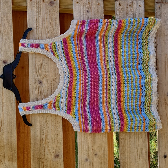 Grace + Karma Knit Vest Cotton Blend Stripes Size XL - Picture 7 of 12